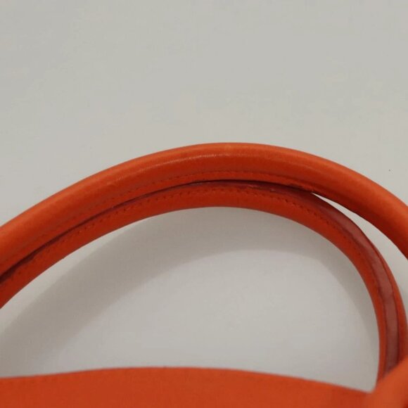 LOUIS VUITTON Suhari Lockit PM Hand Bag Taurillon Leather Orange LV Auth - Picture 6 of 16